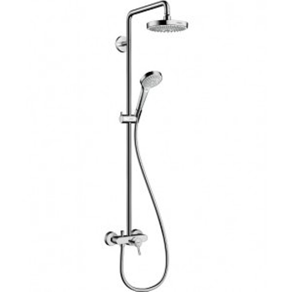 Croma Select S 180 2jet Showerpipe with single lever mixer