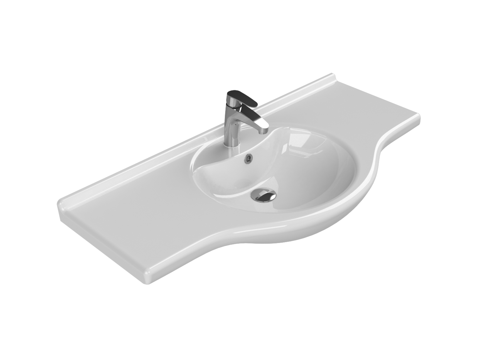 CeraStyle lil 105x50 Nil Ceramic Rectangular Drop-In Bathroom Si