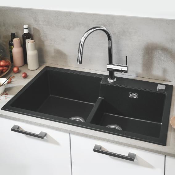 Grohe K500 built-in sink granite black