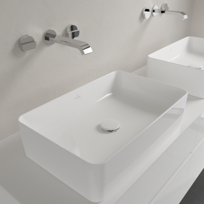 Collaro Surface-mounted washbasin, 560 x 360 x 145 mm, White Alp
