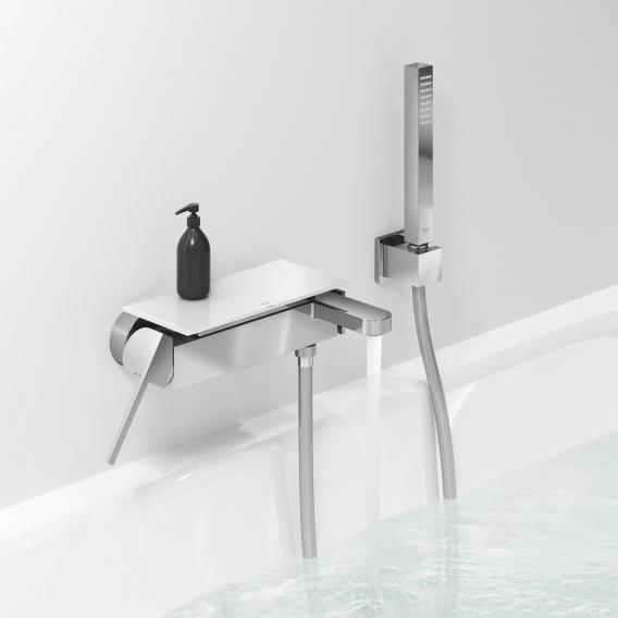 Grohe Plus wall-mounted single lever mixer, with shower set chro