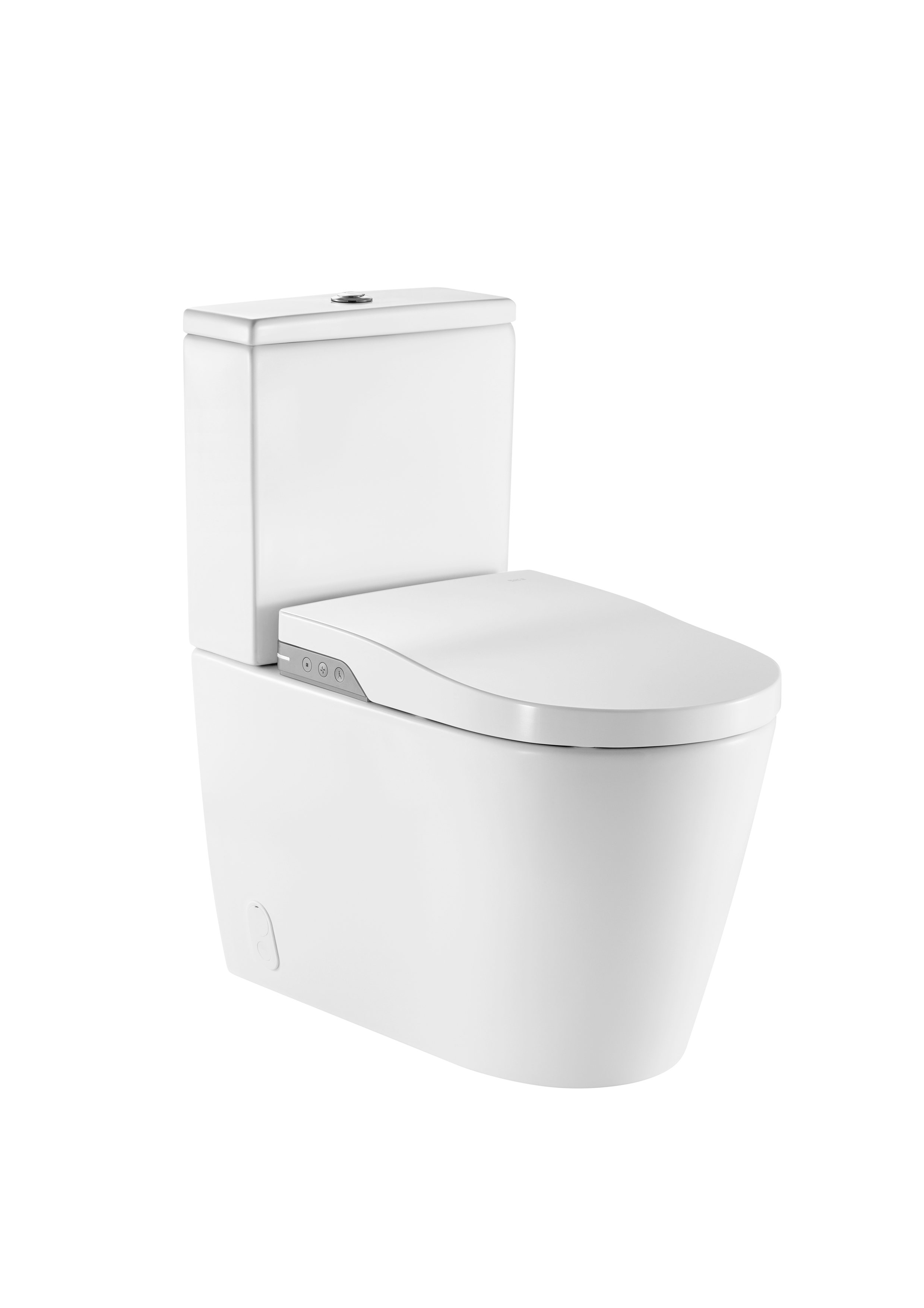 Vitreous china close-coupled Rimless toilet with dual outlet set