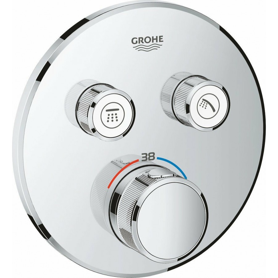 GROHE SMART CONTROL 29119000 BUILT-IN MIXER 2 OUTLETS SILVER