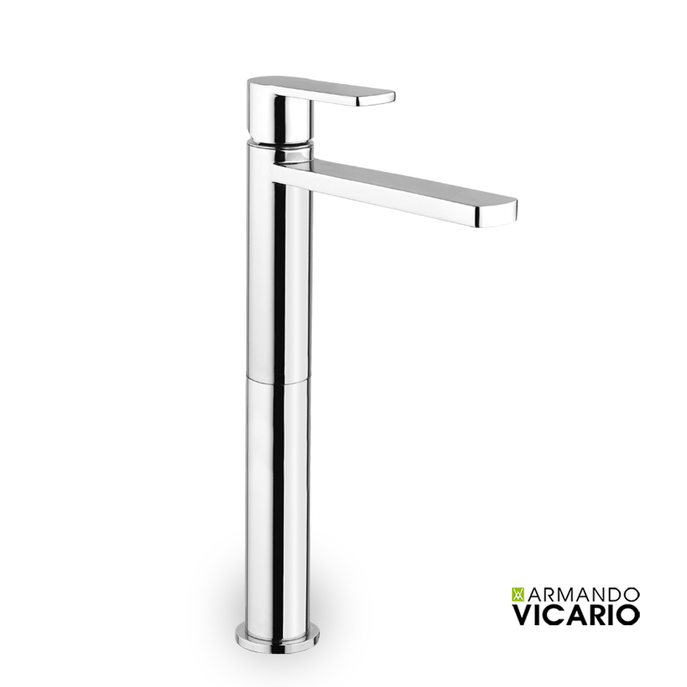 GLAM high mixing basin mixer for table basins with clic-clac val