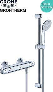 GROHTHERM 1000 THERMOSTATIC SHOWER MIXER 1/2″ WITH SHOWER SET