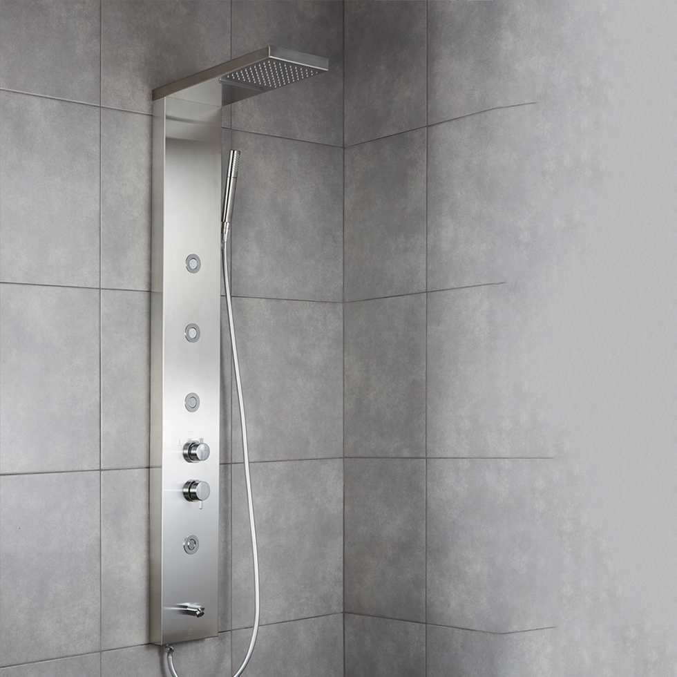 5 OUTLET ELITE SHOWER COLUMN WITH MIXED INOX