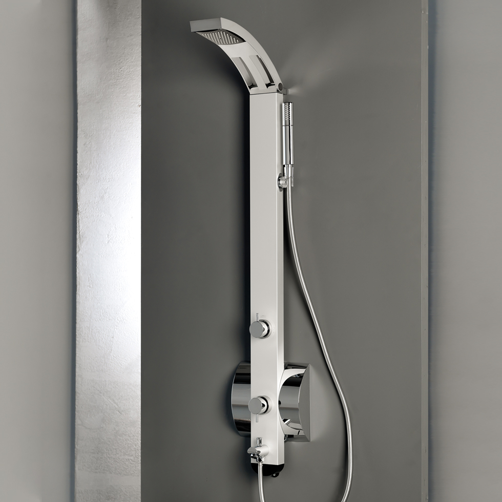 IDEA shower column with "anticalcare" shower phone, 1.50m spiral