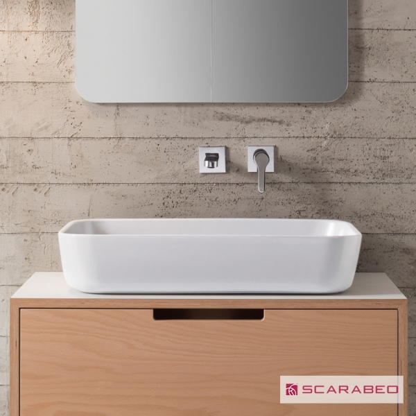 MIZU 70x45 cm table-top washbasin, SCARABEO Italy