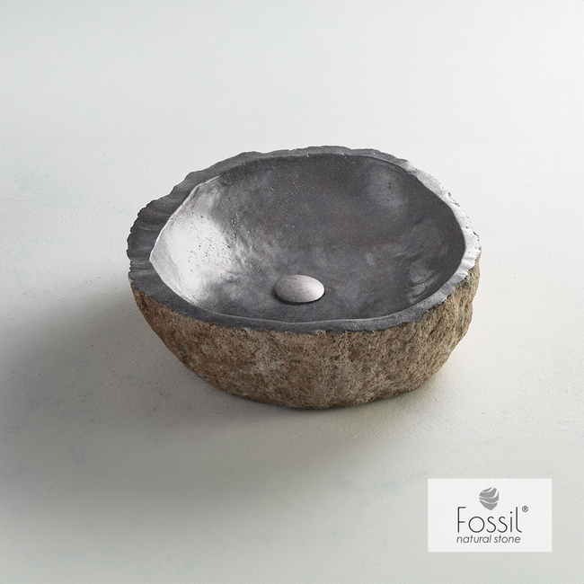 Table basin RIVERSTONE VERO made of natural stone, size Φ30-40 -