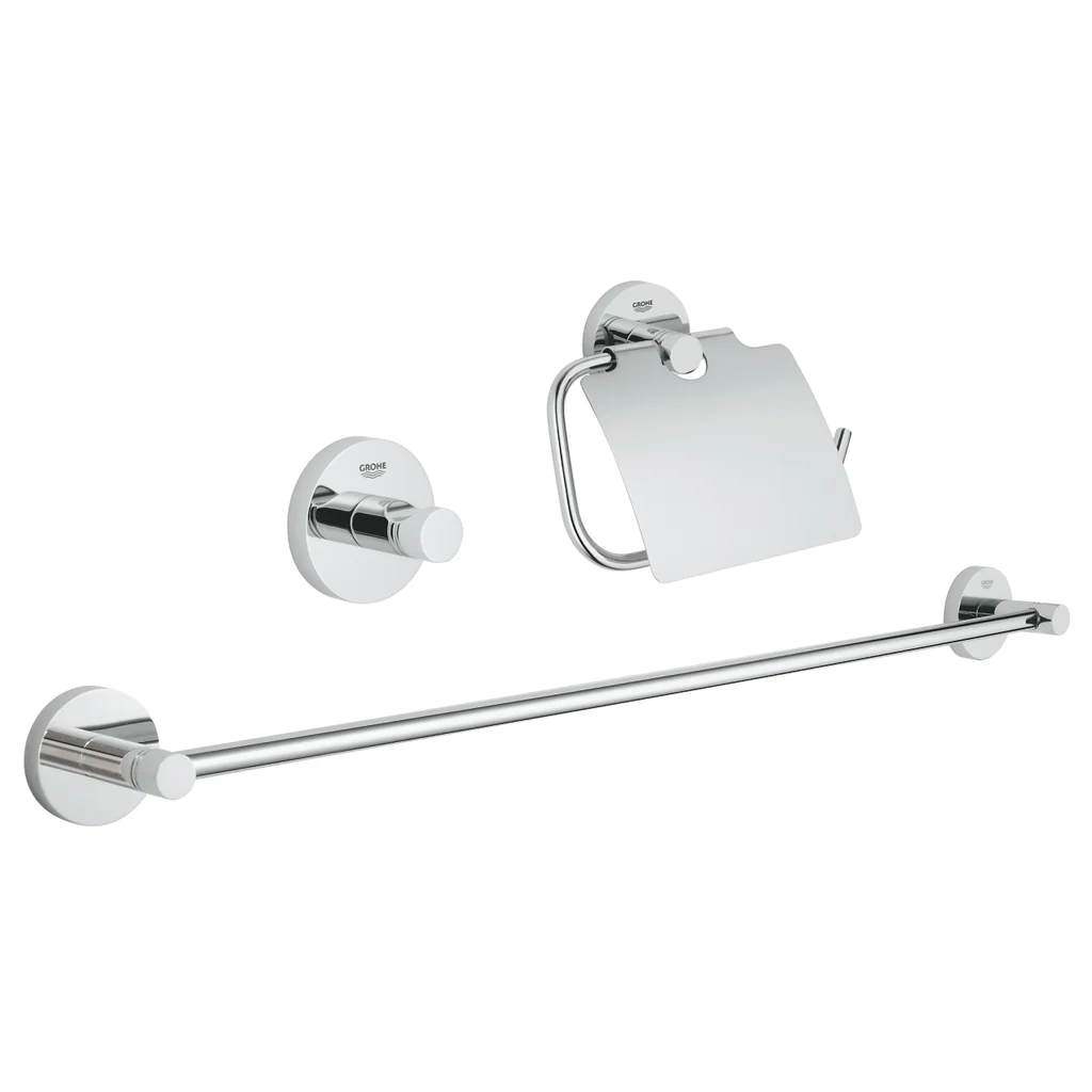 Grohe 40775001 Essentials Guest Bathroom 3-in-1 Accessories Set