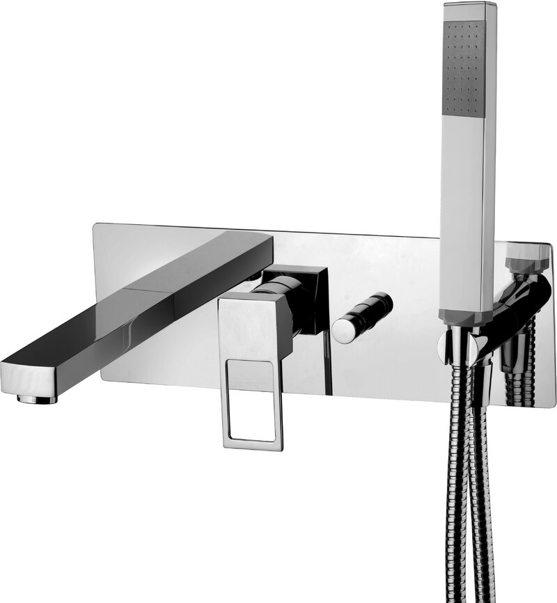 Concealed bath/shower mixer (2 outlets) complete with: