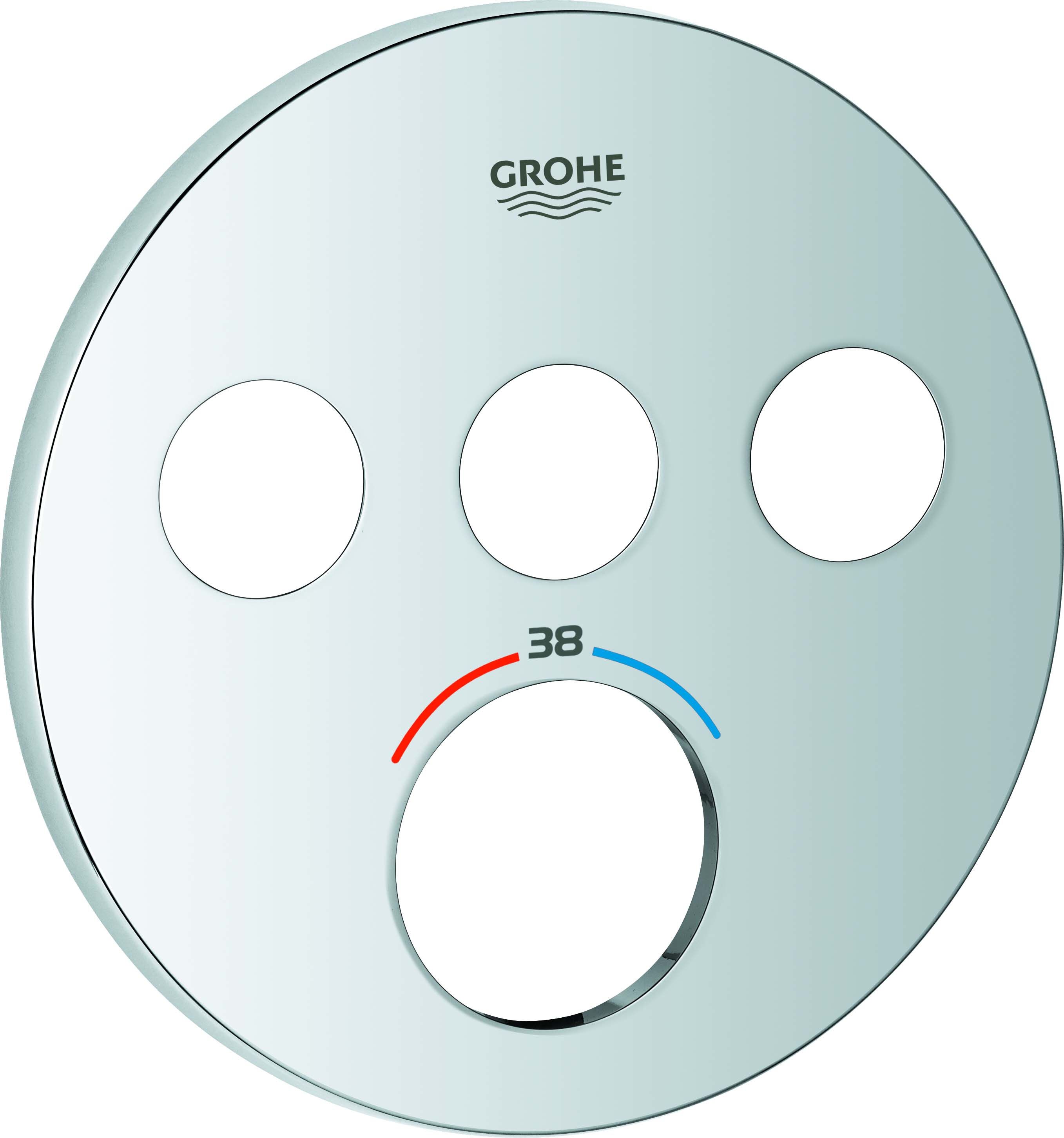 Grohe rosette 49035 49035000 UP-THM round with 3 ASV chrome