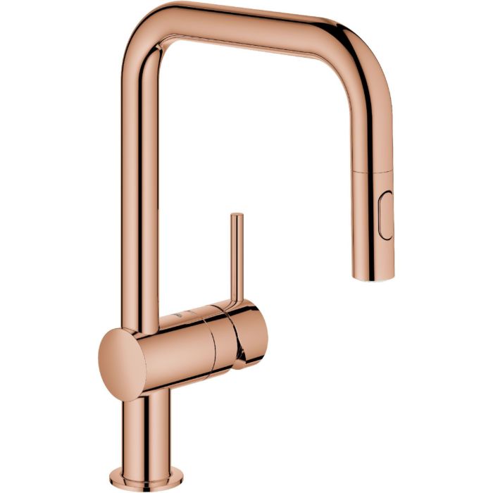 Grohe Minta single-lever sink mixer  warm sunset, pull-out dual 