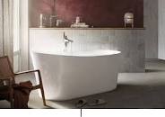 ROCA Oval free-standing bathtub from STONEX® with click clack va