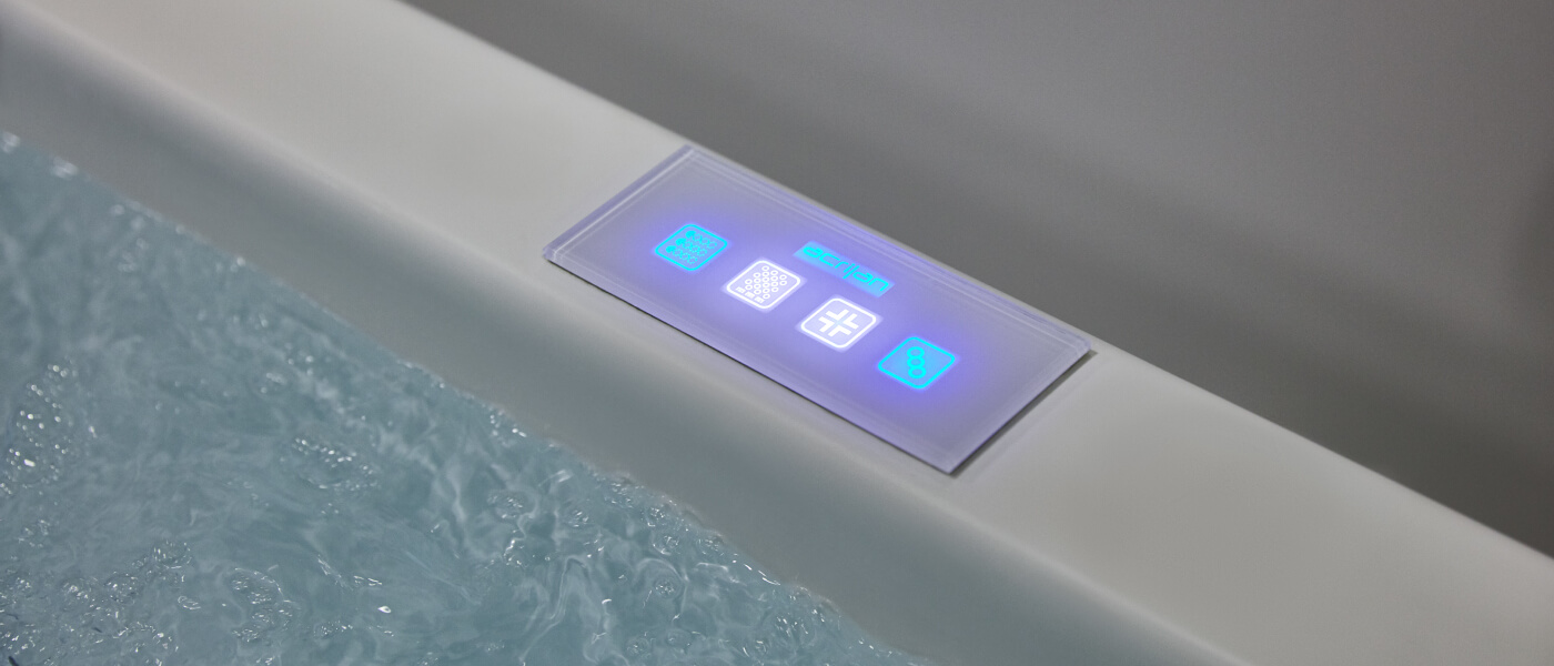 electronic, digital, illuminated 4-function touch control