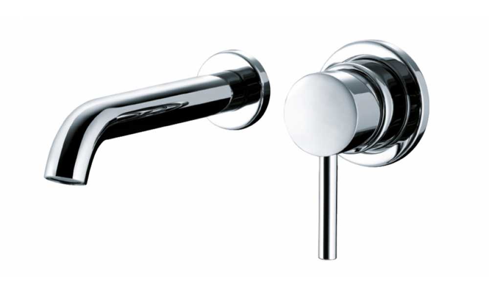 Concealed wash basin mixer, 22 cm fixed spout, without waste