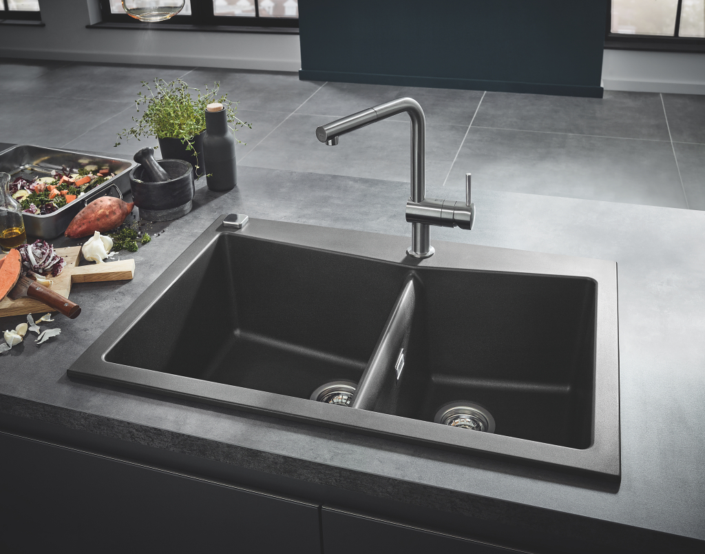 GROHE K700 composite double sink – confront the toughest kitchen