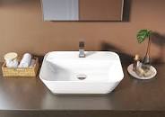 Countertop washbasin 59.5 x 42.5 cm VITRA GEO 7426B003-0001 Whit