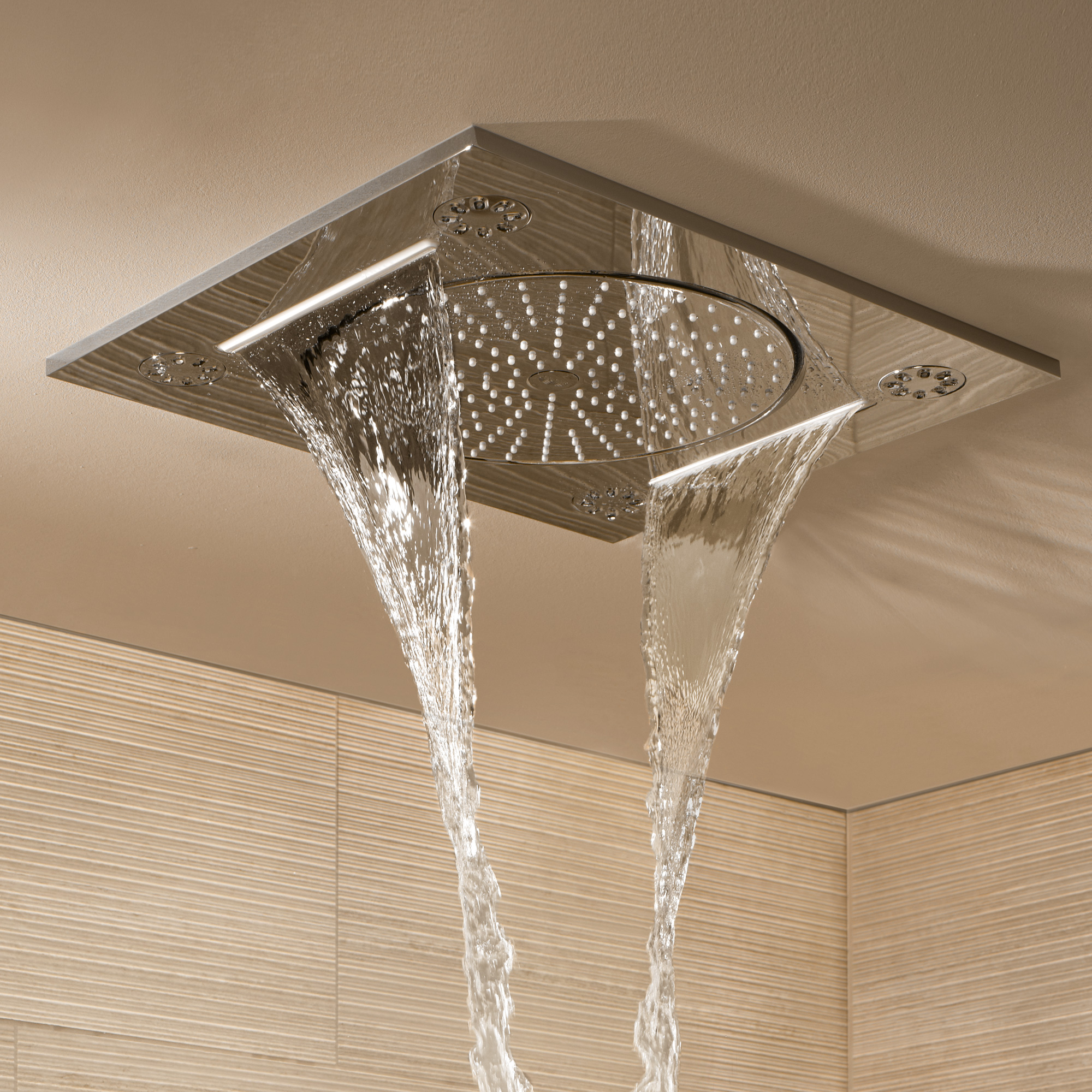 Grohe Rainshower F-Series 15" ceiling-mounted shower 3 spray mod