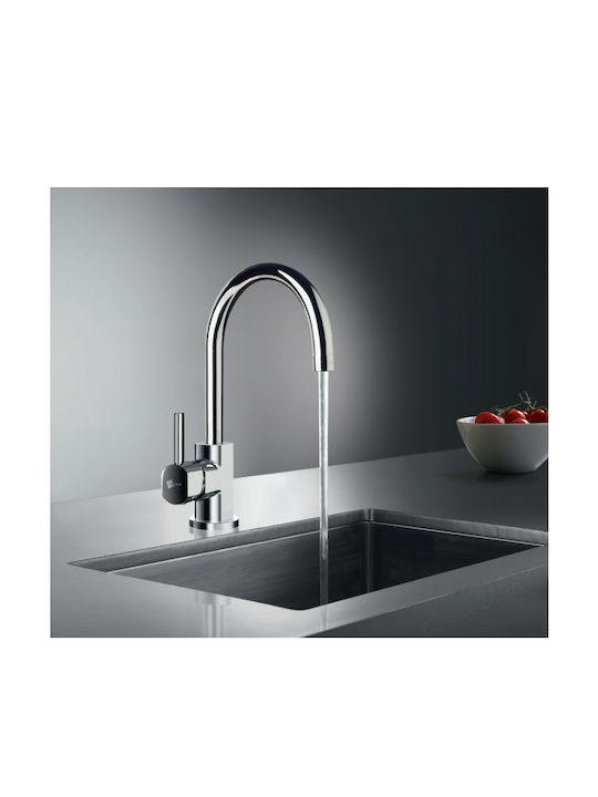 Macart Platin 140 One-hole sink mixer with rounded swivel spout 