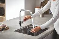 Grohe EUROSMART single lever sink mixer with high U-shaped spout