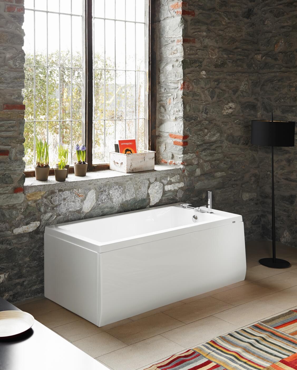 Kaldewei Cayono Duo rectangular bath, built-in matt white