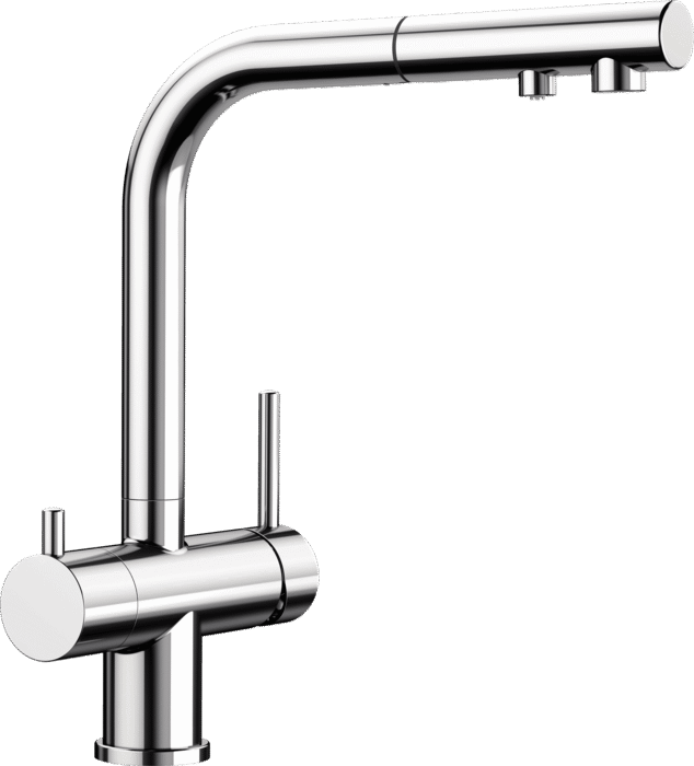Blanco fontas II Comfortable 3-in-1-mixer tap: filtered and unfi