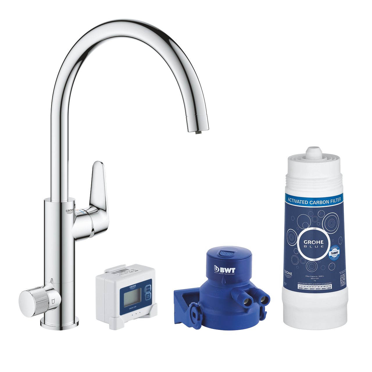 Grohe 30385000 Blue Pure Baucurve Kitchen water filter - chrome