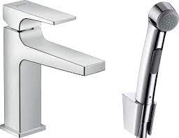 Metropol Single lever basin mixer with lever handle with bidette