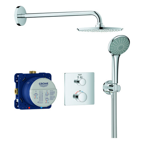 Grohe Grohtherm concealed shower system 34734000 chrome, with co