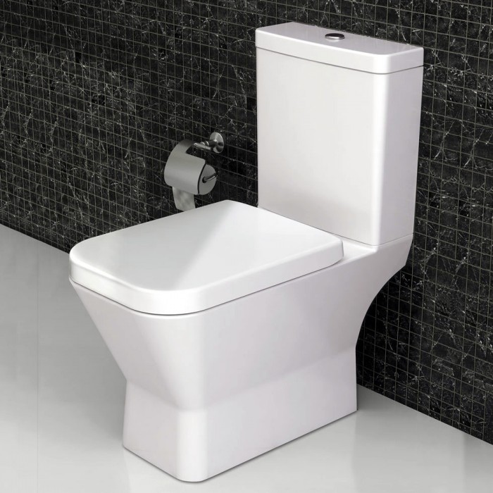 serel diagonal toilet  floor with a flush