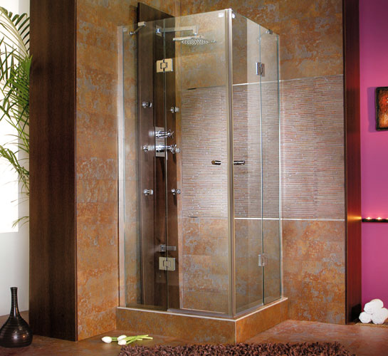 frameless-Cabin shower rectangular base