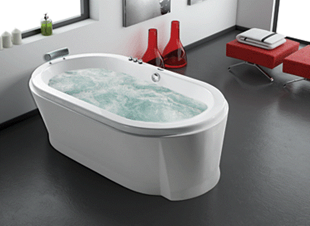 calipso bathtub with panel