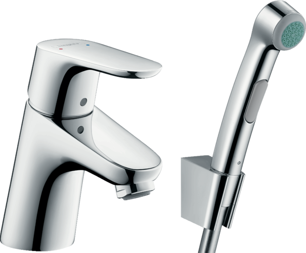 hansgrohe Focus Single lever basin mixer 70 with bidette hand sh