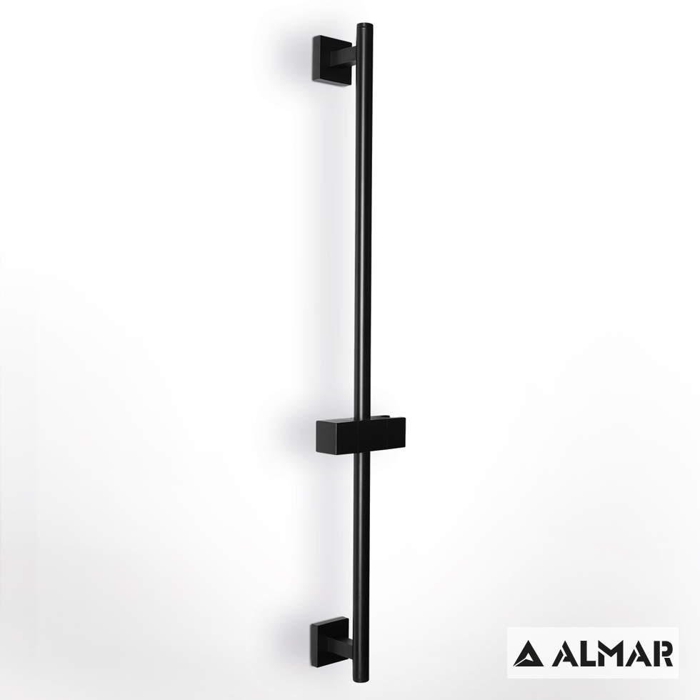 FLUTE shower rod 70 cm, with variable height telephone stand, Al