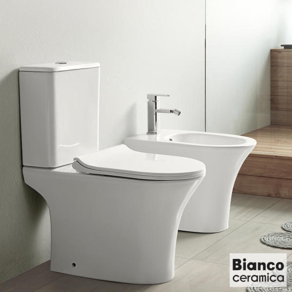 Bianco Ceramica Aida floor toilet Rimless with cistern and slim