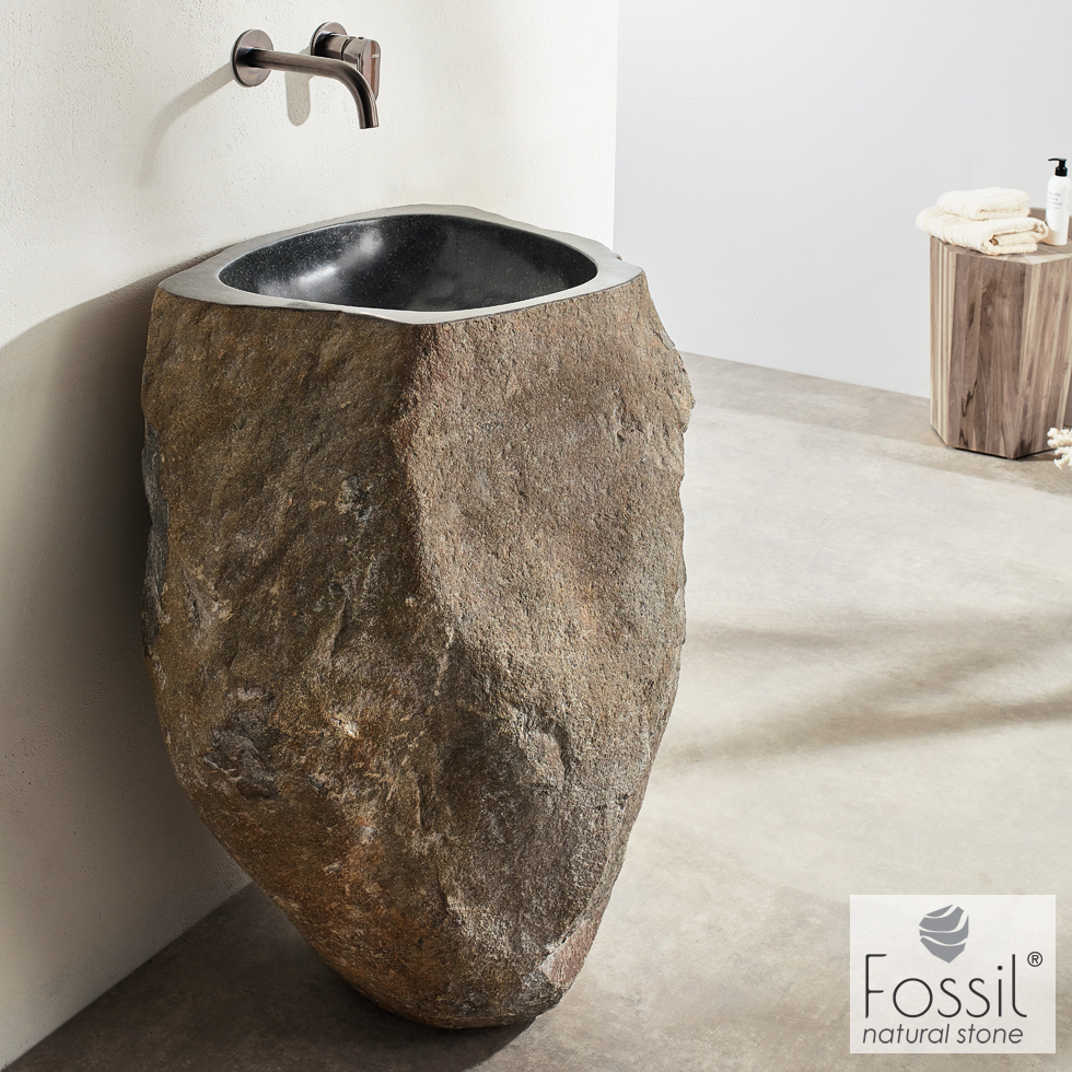 Table basin RIVERSTONE VERO made of natural stone, size
