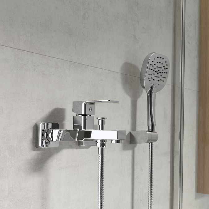 CUBO 3987500 Single lever bath and shower mixer with shower set