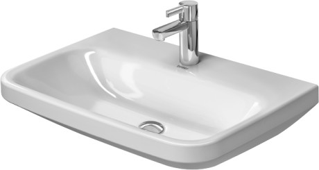 DuraStyle Washbasin Med without overflow, with tap platform, 650