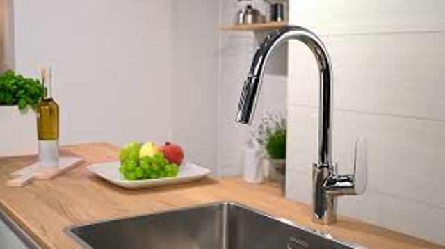 Hansgrohe new focus Kitchen faucet with pull-watering