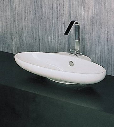 artceram Fuori 3 Hutch-Washbasin - white by artceram