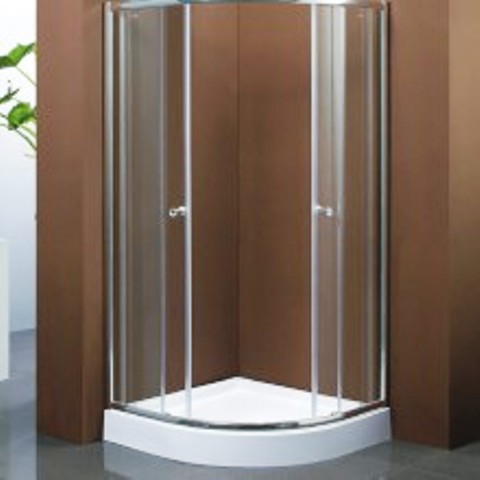 combined porcelain - shower cubicle with safety glass